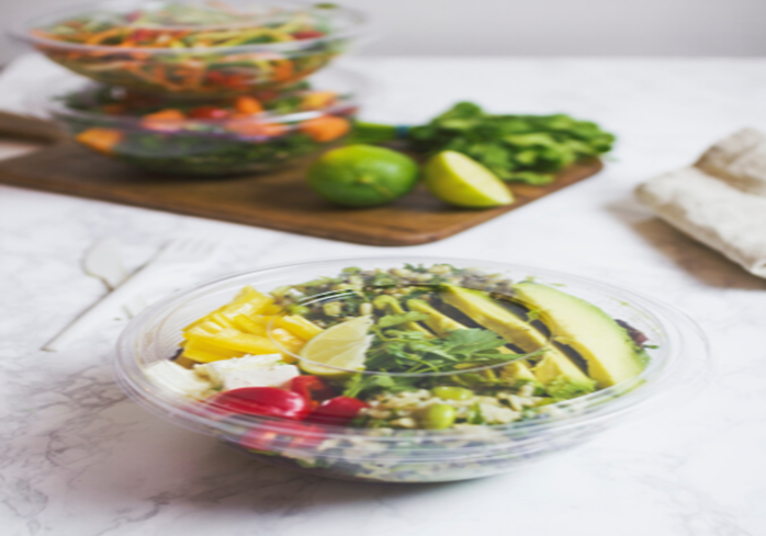 19-RB-24 Vegware™ Compostable Clear Wide PLA Salad Bowls (24-oz) 